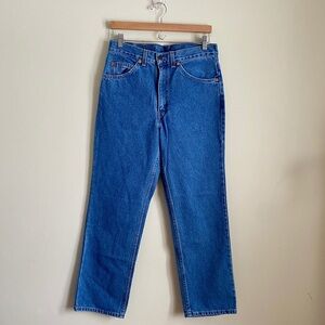 Vintage NWOT Levi's 506 Orange Tag Straight Leg Denim Jeans 11" Rise 32x30